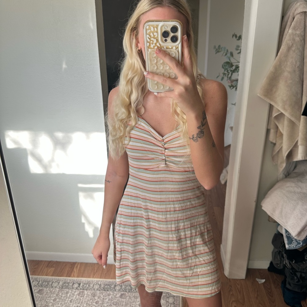 Altar'd State Multicolor Striped Mini Dress